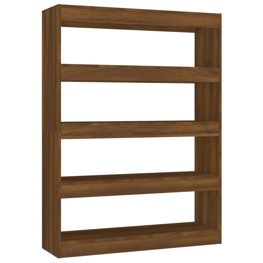 vidaXL Bücherregal/Raumteiler Braun Eichen-Optik 100x30x135 cm