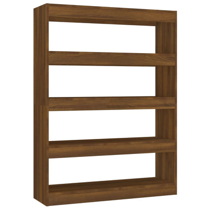 vidaXL Bücherregal/Raumteiler Braun Eichen-Optik 100x30x135 cm