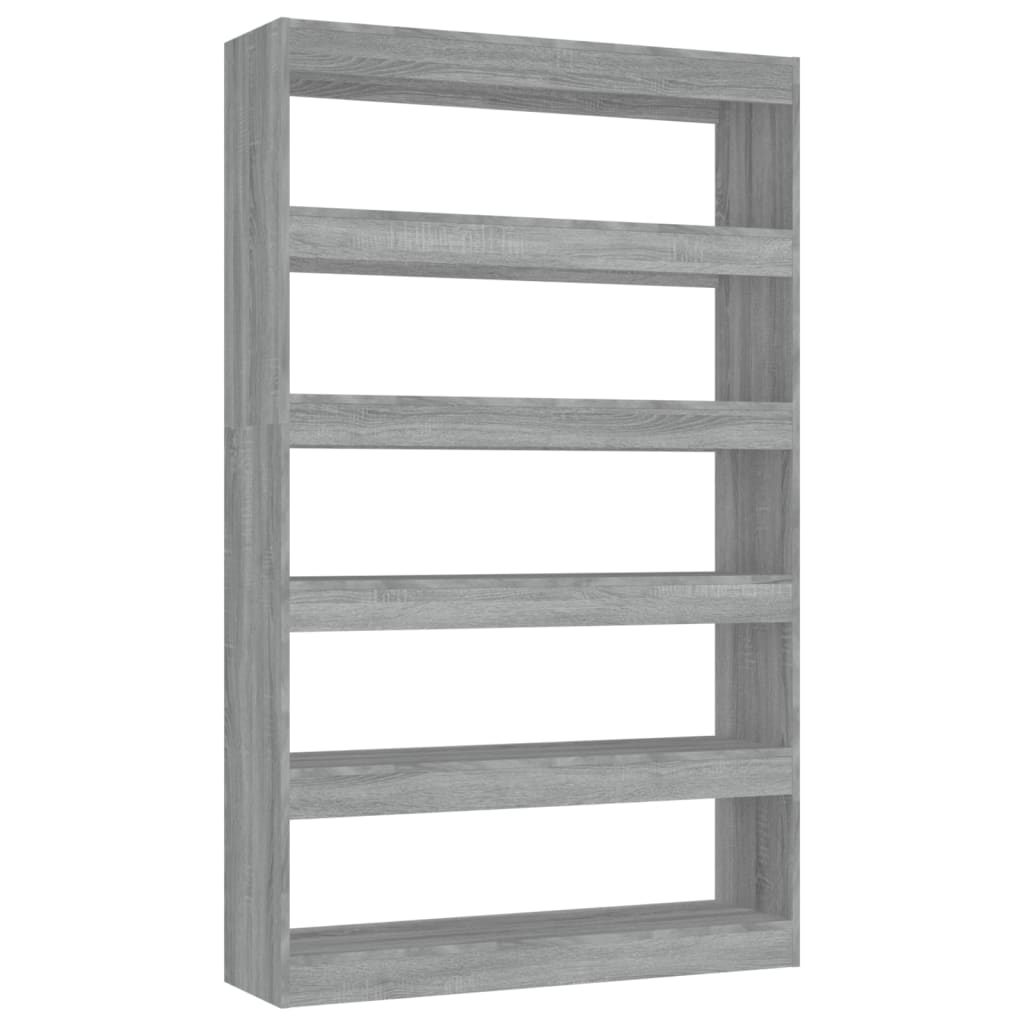 vidaXL Bücherregal/Raumteiler Grau Sonoma 100x30x166 cm