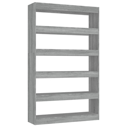 vidaXL Bücherregal/Raumteiler Grau Sonoma 100x30x166 cm