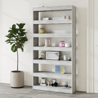 vidaXL Étagère à livres/séparateur de pièce Gris Sonoma 100x30x198 cm Aggloméré
