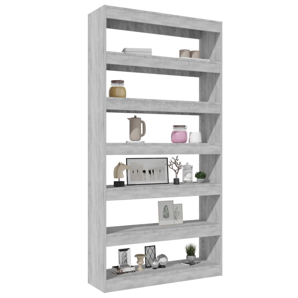 vidaXL Étagère à livres/séparateur de pièce Gris Sonoma 100x30x198 cm Aggloméré