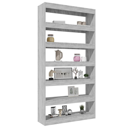 vidaXL Étagère à livres/séparateur de pièce Gris Sonoma 100x30x198 cm Aggloméré