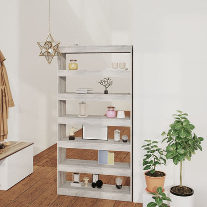 vidaXL Étagère à livres/séparateur de pièce Gris Sonoma 100x30x198 cm Aggloméré