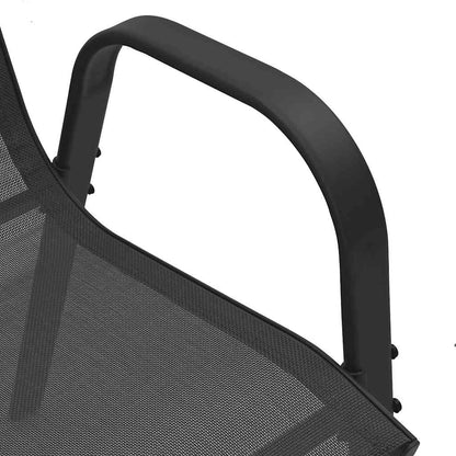 vidaXL Stapelbare Gartenstühle 2 Stk. Schwarz Textilene
