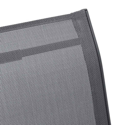 vidaXL Stapelbare Gartenstühle 2 Stk. Grau Textilene