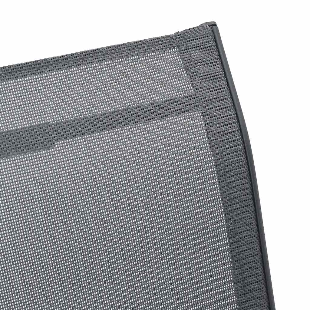 vidaXL Stapelbare Gartenstühle 4 Stk. Grau Textilene