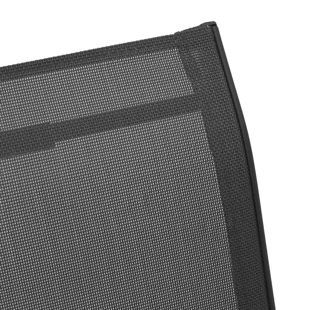 vidaXL Stapelbare Gartenstühle 6 Stk. Schwarz Textilene