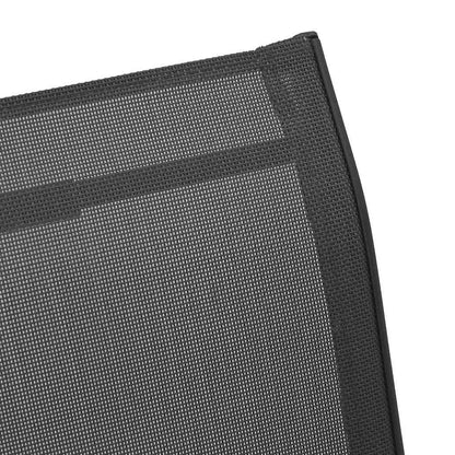 vidaXL Stapelbare Gartenstühle 6 Stk. Schwarz Textilene
