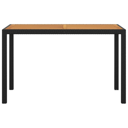vidaXL 5-tlg. Garten-Essgruppe mit Kissen Poly Rattan Schwarz