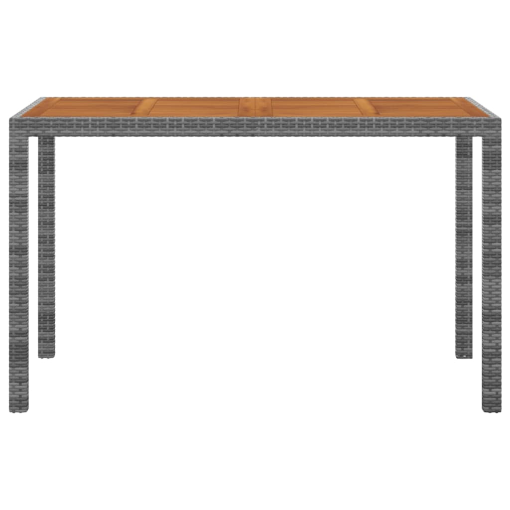 vidaXL 3-tlg. Garten-Essgruppe mit Kissen Poly Rattan Grau
