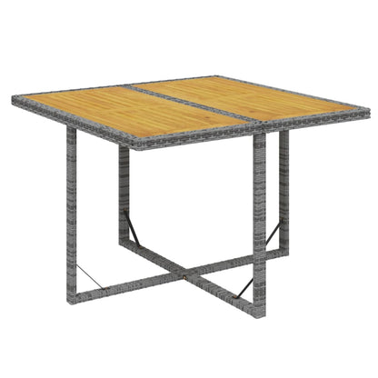 vidaXL 5-tlg. Garten-Essgruppe mit Kissen Poly Rattan Grau