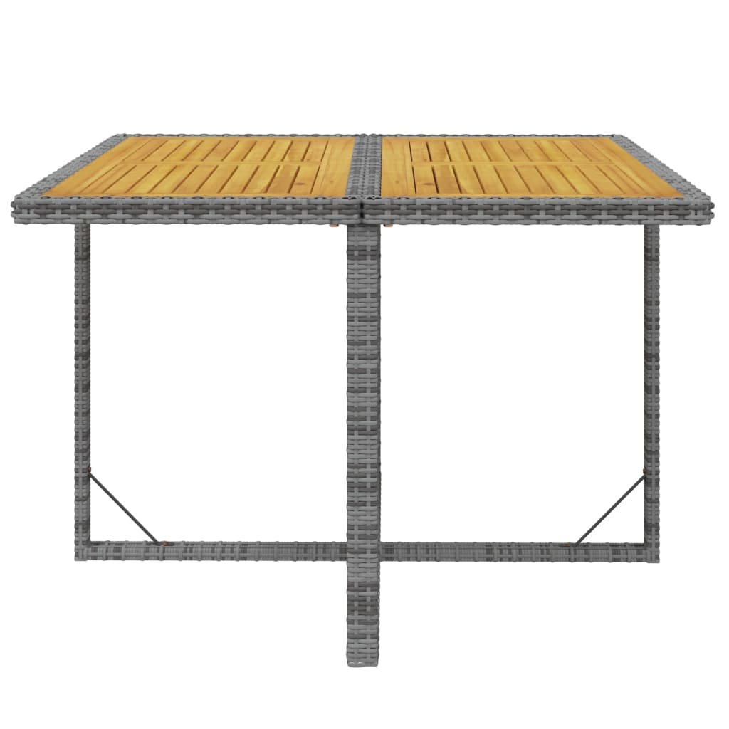 vidaXL 5-tlg. Garten-Essgruppe mit Kissen Poly Rattan Grau