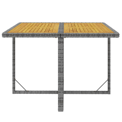 vidaXL 5-tlg. Garten-Essgruppe mit Kissen Poly Rattan Grau