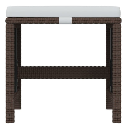 19-tlg. Garten-Essgruppe mit Kissen Poly Rattan Braun