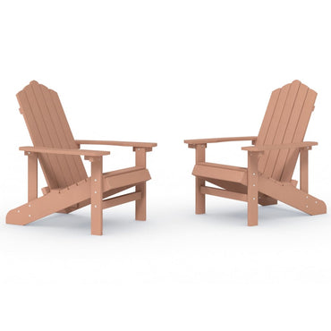 vidaXL Adirondack-Gartenstühle 2 Stk. HDPE Braun