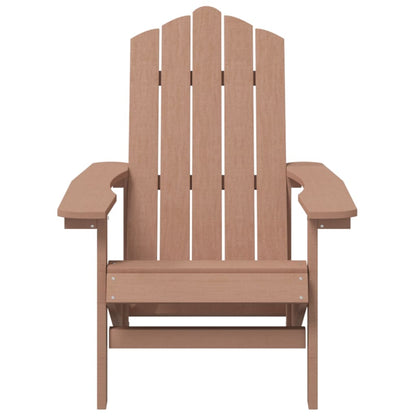 vidaXL Adirondack-Gartenstühle 2 Stk. HDPE Braun
