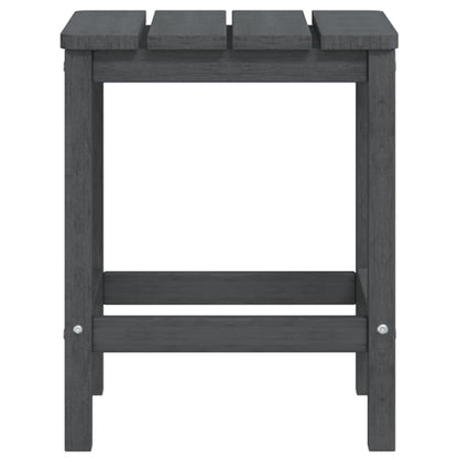 vidaXL Adirondack-Gartenstuhl mit Tisch HDPE Anthrazit
