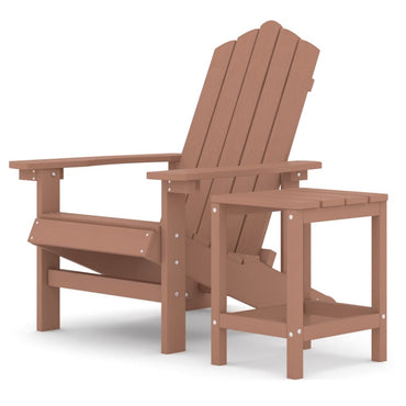 vidaXL Chaise de jardin Adirondack avec table en PEHD marron