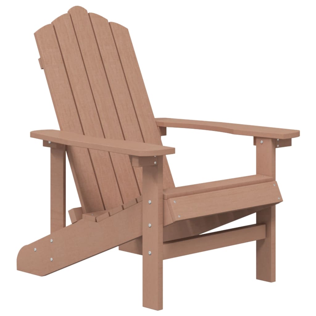 vidaXL Chaise de jardin Adirondack avec table en PEHD marron