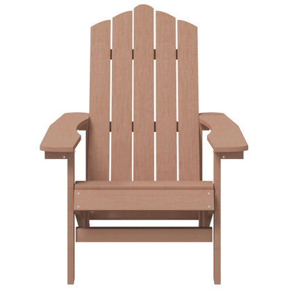 vidaXL Chaise de jardin Adirondack avec table en PEHD marron