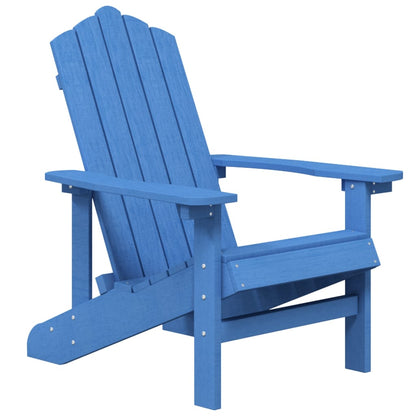 vidaXL Chaise de jardin Adirondack avec table en HDPE aigue-marine