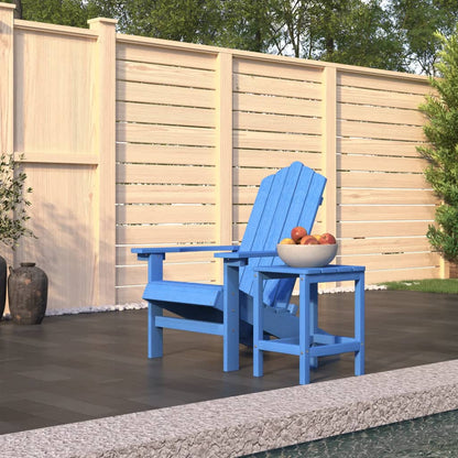 vidaXL Chaise de jardin Adirondack avec table en HDPE aigue-marine