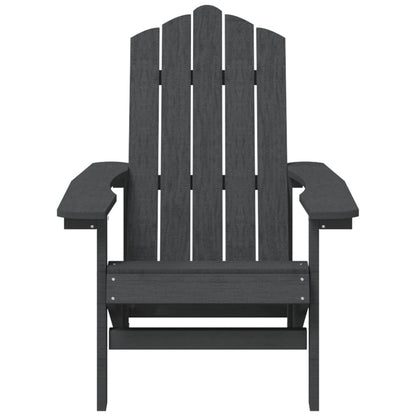 vidaXL Chaises de jardin Adirondack avec table HDPE anthracite