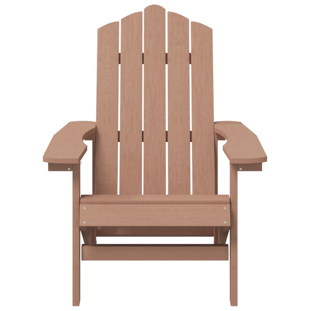 vidaXL Chaises de jardin Adirondack avec table en HDPE marron