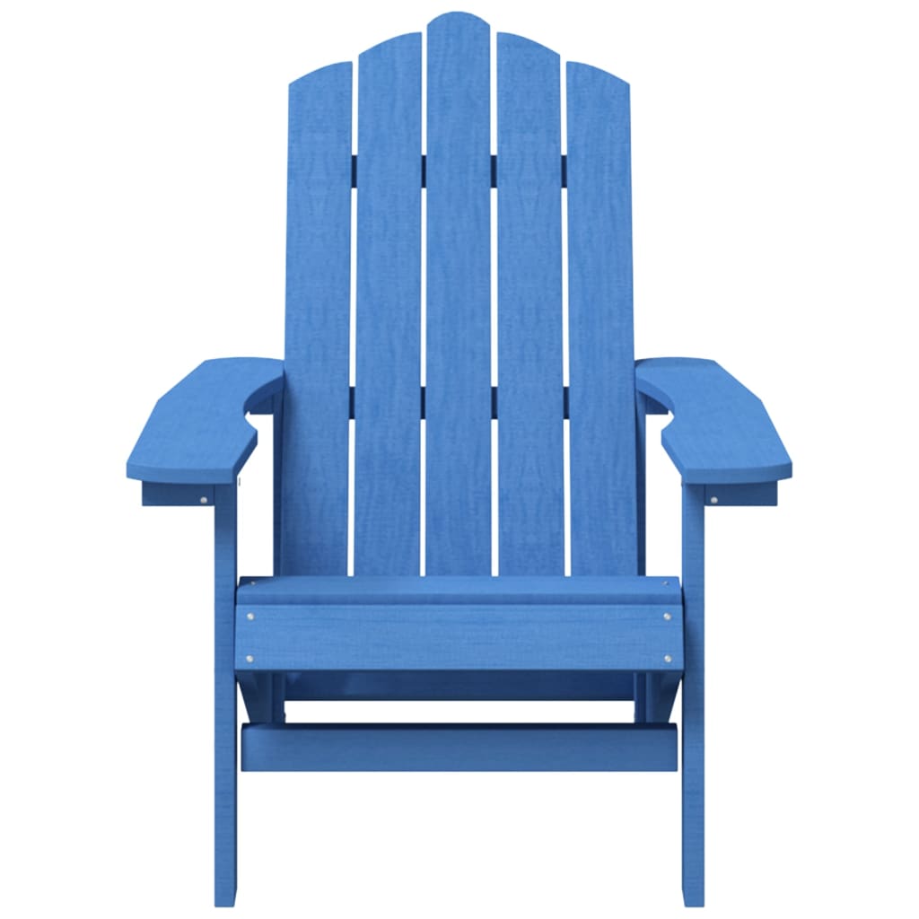 vidaXL Chaises de jardin Adirondack avec table en HDPE couleur aigue-marine