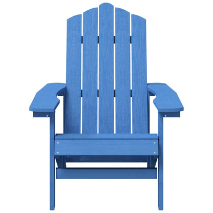 vidaXL Chaises de jardin Adirondack avec table en HDPE couleur aigue-marine