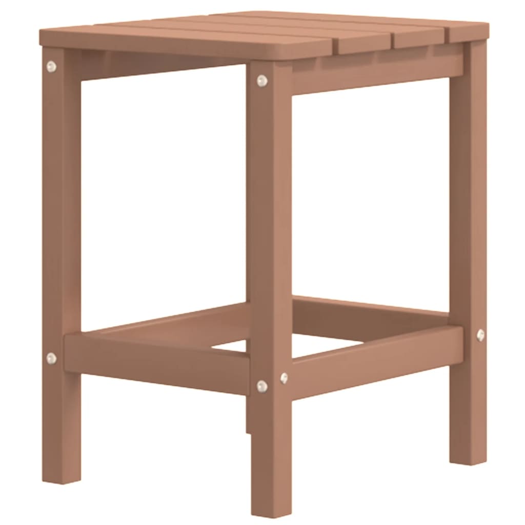 vidaXL Adirondack-Gartenstuhl mit Hocker & Tisch HDPE Braun