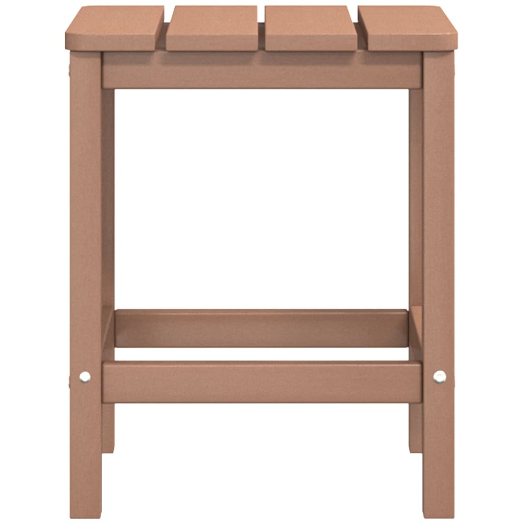 vidaXL Adirondack-Gartenstuhl mit Hocker & Tisch HDPE Braun