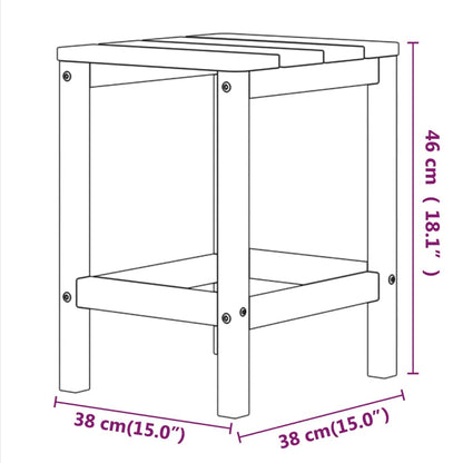 vidaXL Chaise de jardin Adirondack avec pouf et table HDPE Aigue-marine