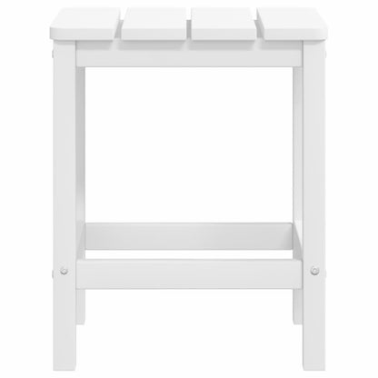 vidaXL Chaises de jardin Adirondack avec pouf et table en PEHD Blanc