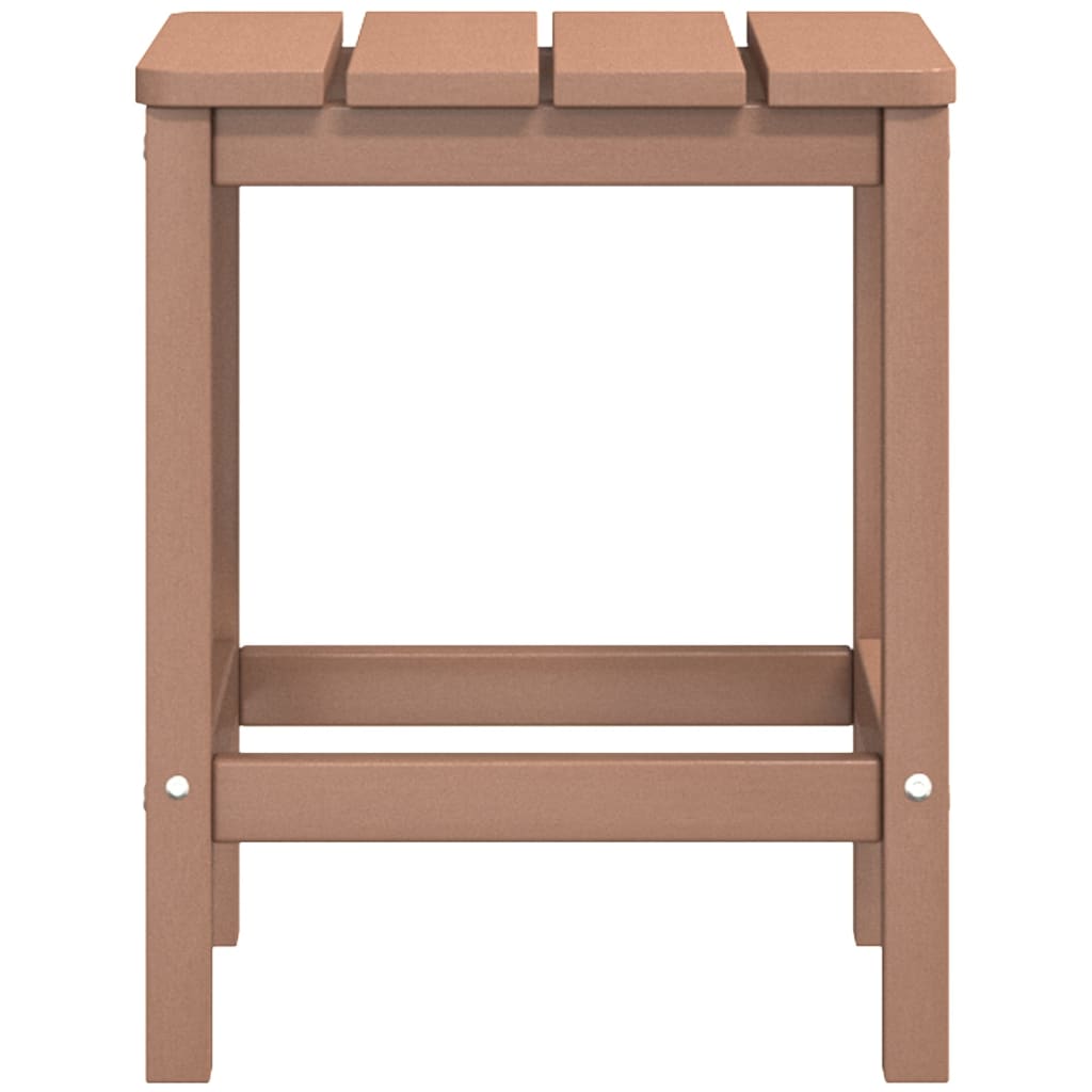 vidaXL Chaises de jardin Adirondack avec pouf et table HDPE Marron