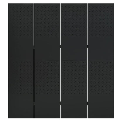 vidaXL 4-tlg. Raumteiler 2 Stk. Schwarz 160x180 cm Stahl