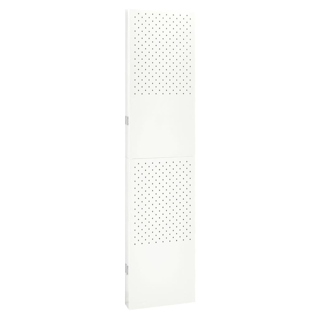vidaXL Paravent à 4 panneaux 2 pcs Blanc 160x180 cm Acier