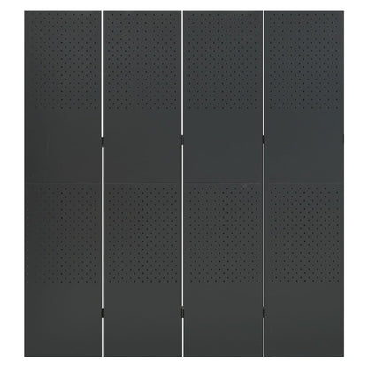 vidaXL 4-pièces Séparateur de pièce 2 pcs Anthracite 160x180 cm Acier