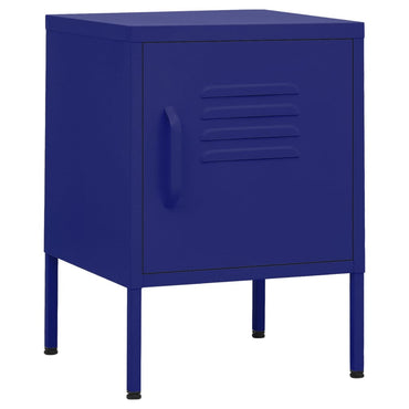 vidaXL Nachttische 2 Stk. Marineblau 35x35x51 cm Stahl