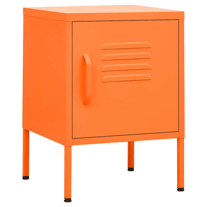 vidaXL Tables de chevet 2 pcs Orange 35x35x51 cm Acier