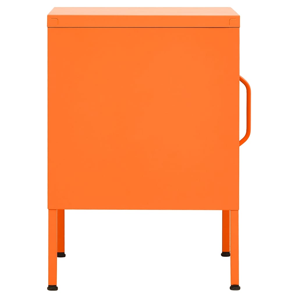 vidaXL Tables de chevet 2 pcs Orange 35x35x51 cm Acier