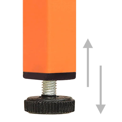vidaXL Tables de chevet 2 pcs Orange 35x35x51 cm Acier