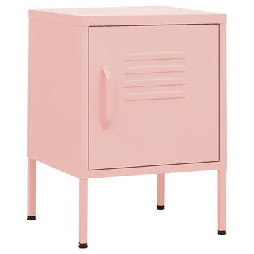 vidaXL Nachttische 2 Stk. Rosa 35x35x51 cm Stahl