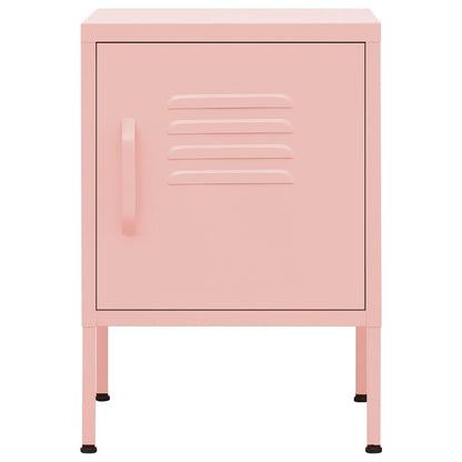 vidaXL Tables de chevet 2 pcs Rose 35x35x51 cm Acier