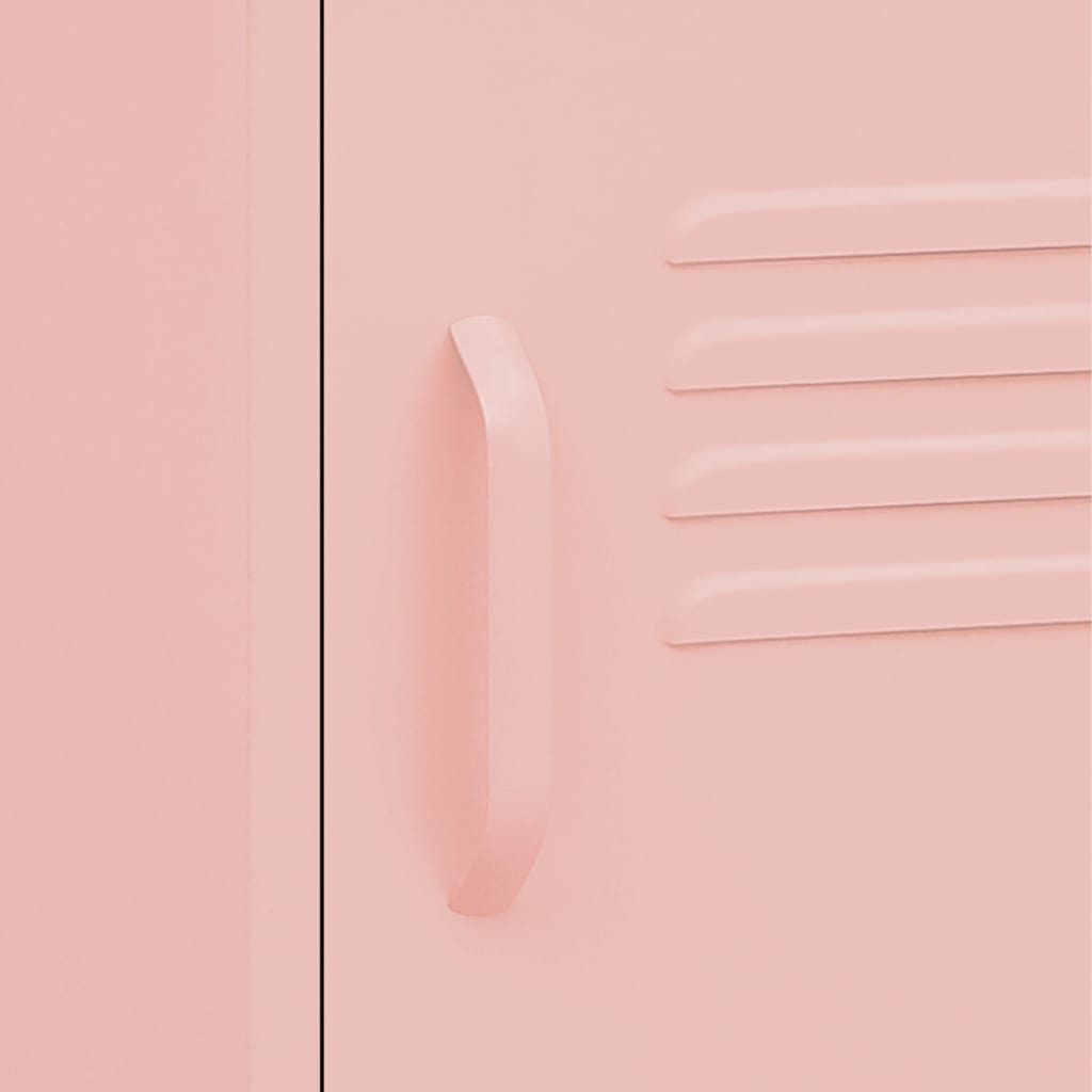 vidaXL Tables de chevet 2 pcs Rose 35x35x51 cm Acier