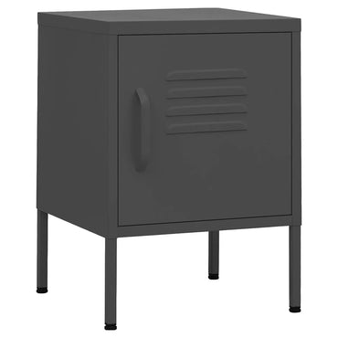 vidaXL Nachttische 2 Stk. Anthrazit 35x35x51 cm Stahl