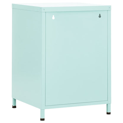 vidaXL Tables de chevet 2 pcs Vert menthe 35x35x51 cm Acier