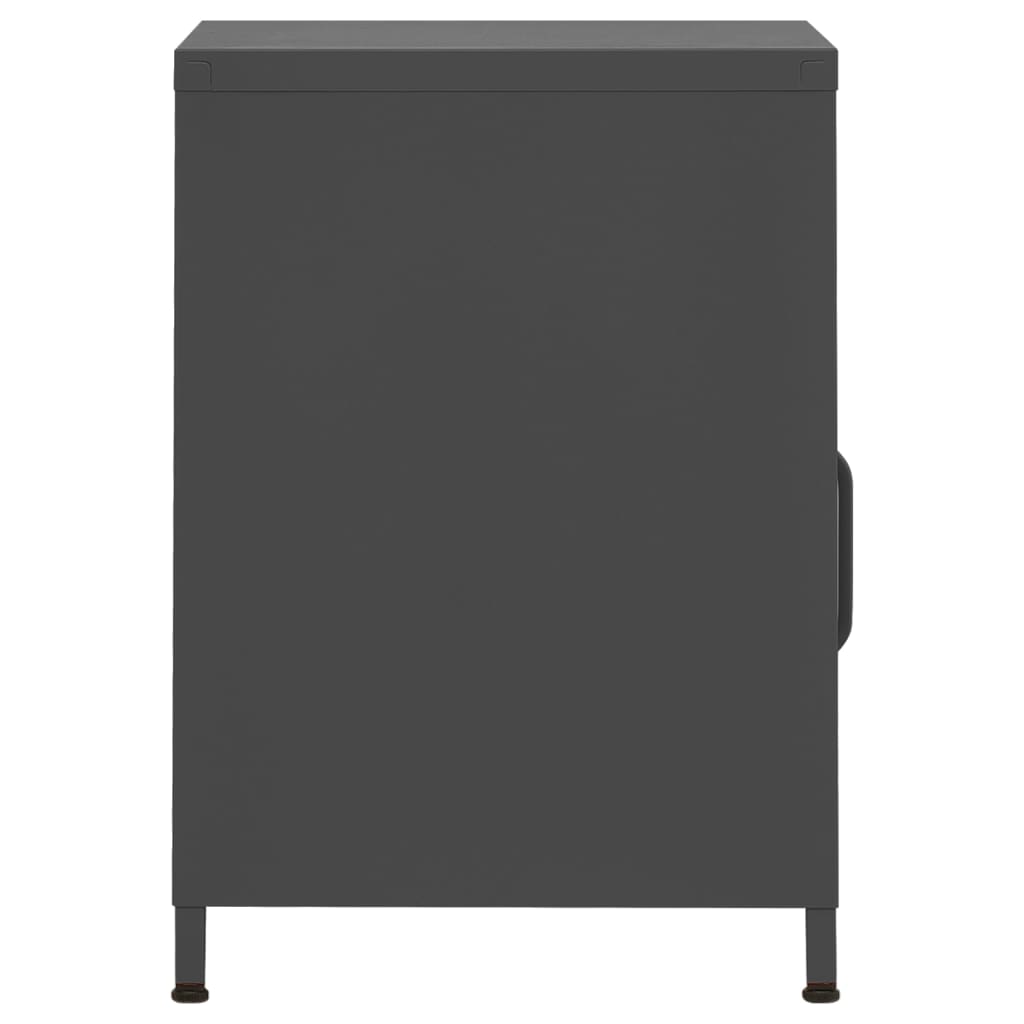 vidaXL Tables de chevet 2 pcs Anthracite 35x35x51 cm Acier
