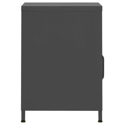 vidaXL Tables de chevet 2 pcs Anthracite 35x35x51 cm Acier